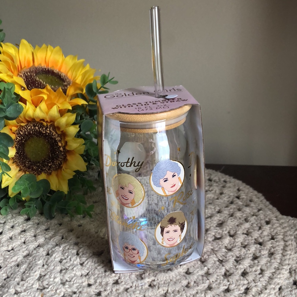 Golden Girls Glass Tumbler with Straw - Picture 7 of 7